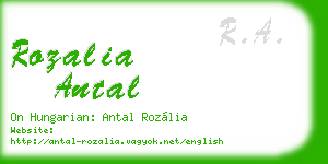 rozalia antal business card
